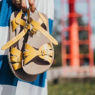 Boardwalk Mustard Womens Sandal - Women's Ankle Strap Sandals - Salt-Water Sandals UK