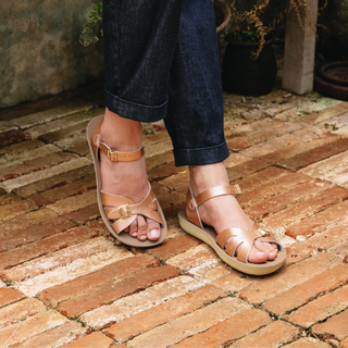 Boardwalk Rose Gold Womens Sandal - Women's Ankle Strap Sandals - Salt-Water Sandals UK