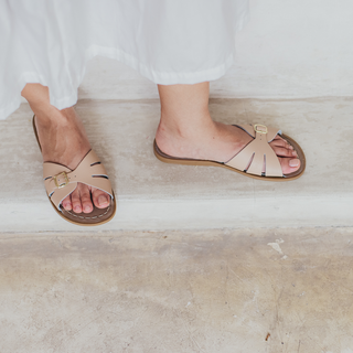 Classic Slide Latte Womens Sandal - Women's Wide Fit Sandals - Salt-Water Sandals UK