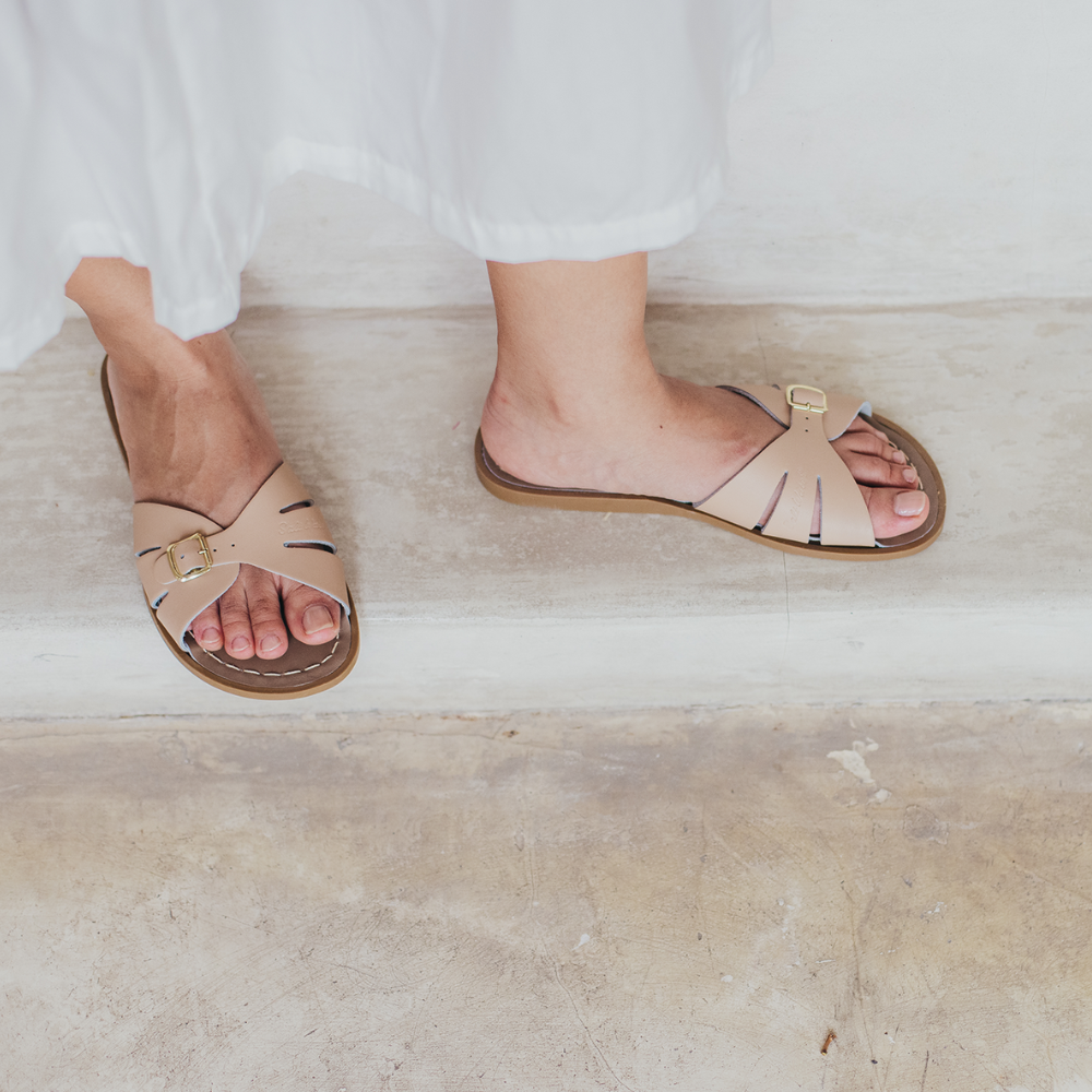 Classic Slide Latte Womens Sandal - Salt-Water Sandals UK