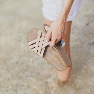 Retro Slide Latte Womens Sandal - Women's Slider Sandals - Salt-Water Sandals UK
