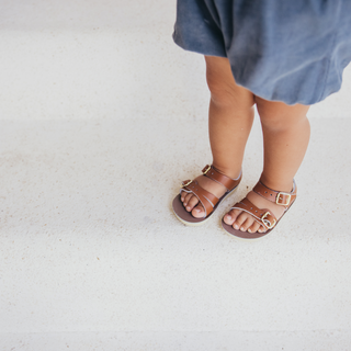 Seawee Tan Kids Sandal - Kids Brown Sandals - Salt-Water Sandals UK