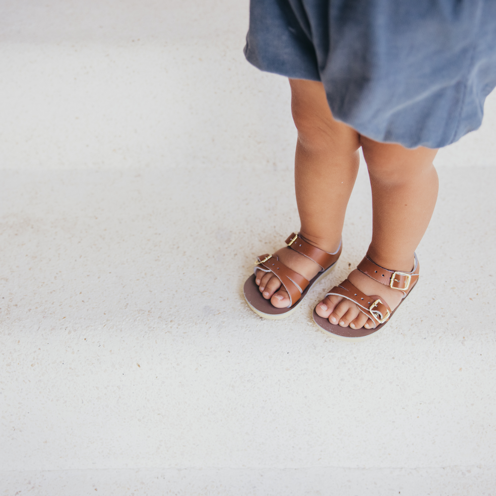 Seawee Tan Kids Sandal - Salt-Water Sandals UK