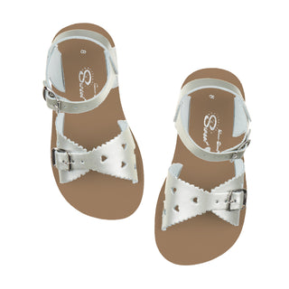 Sweetheart Silver Kids Sandal - Kids Narrow Fit Sandals - Salt-Water Sandals UK