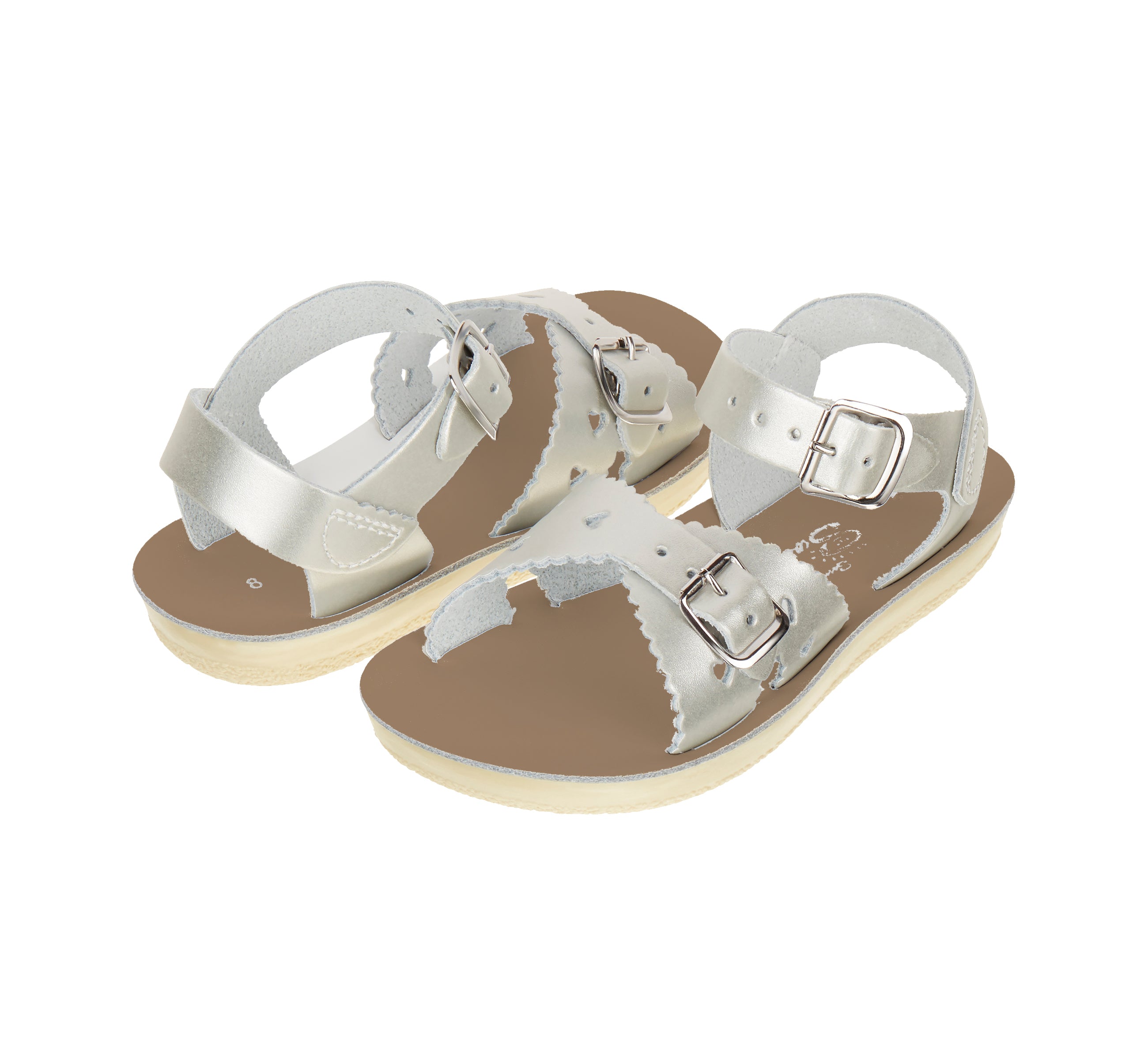 Sweetheart Silver Kids Sandal - Salt-Water Sandals UK
