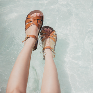 Swimmer Tan Kids Sandal - Kids Brown Sandals - Salt-Water Sandals UK