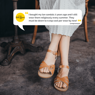 Classic Tan Womens Sandal - Available in Larger Sizes - Salt-Water Sandals UK